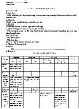Giáo án Vật lí Lớp 6 - Tiết 33 Kiểm tra học kỳ II - Năm học 2019-2020